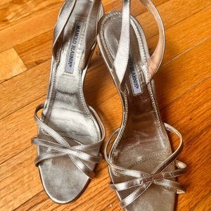 Manolo Blahnik sandal in gold leather